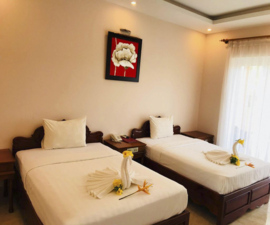 Phòng Deluxe hướng vườn có 2 giường (Deluxe Garden View Room with 2 Twin Beds)